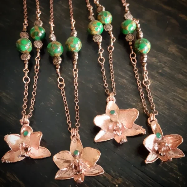 Phalaenopsis orchid necklace