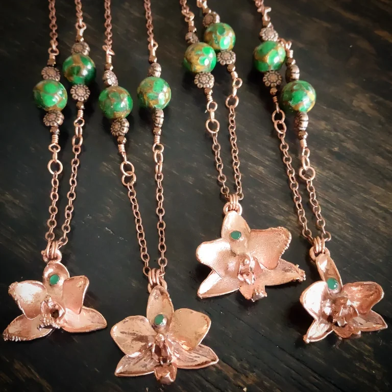 Phalaenopsis orchid necklace