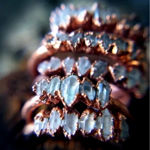 Herkimer diamond cluster ring