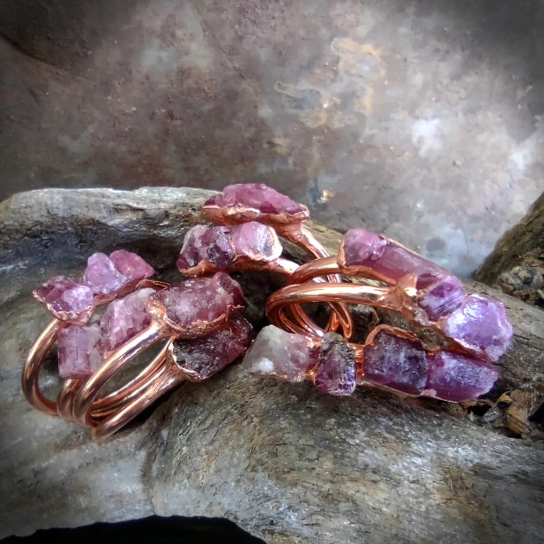 Pink tourmaline ring