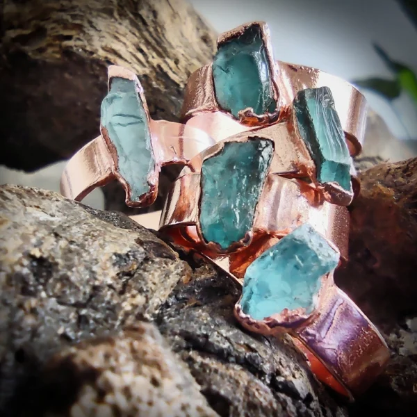 Sky apatite ring