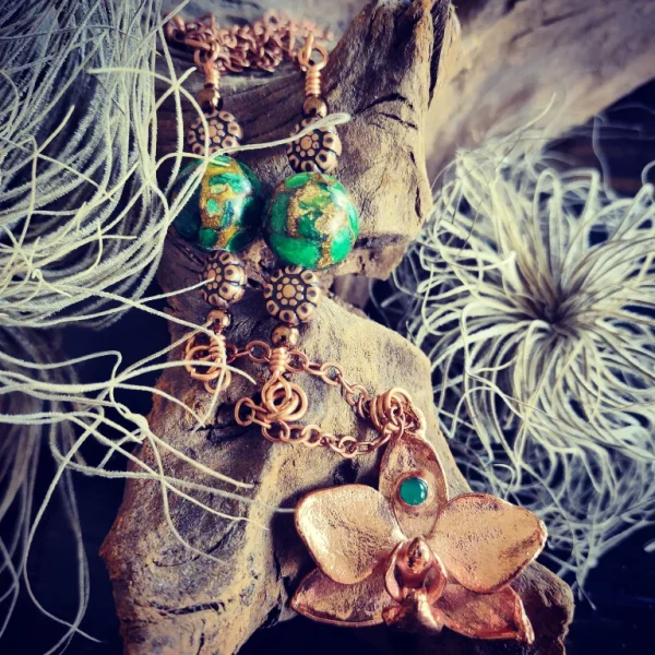 Phalaenopsis orchid necklace