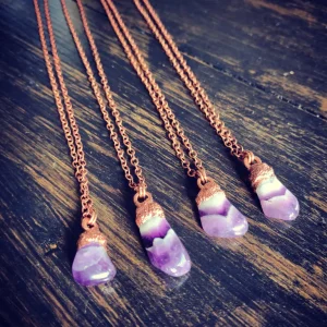 Chevron amethyst necklace