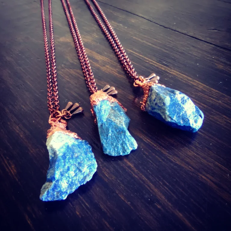 Raw lapis lazuli necklace