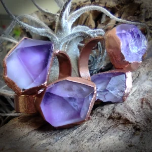 Amethyst point ring