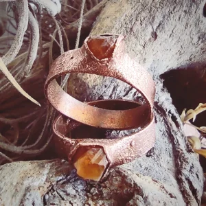 Hessonite garnet ring