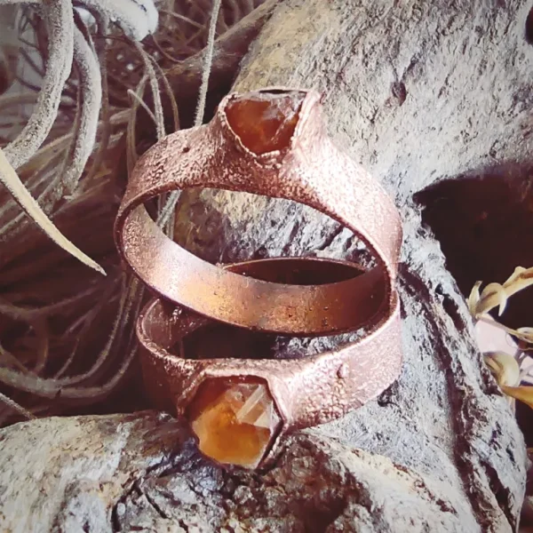 Hessonite garnet ring
