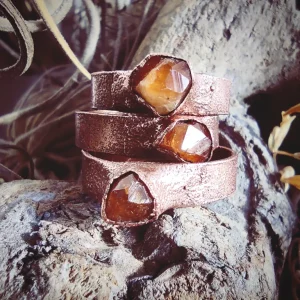 Hessonite garnet ring